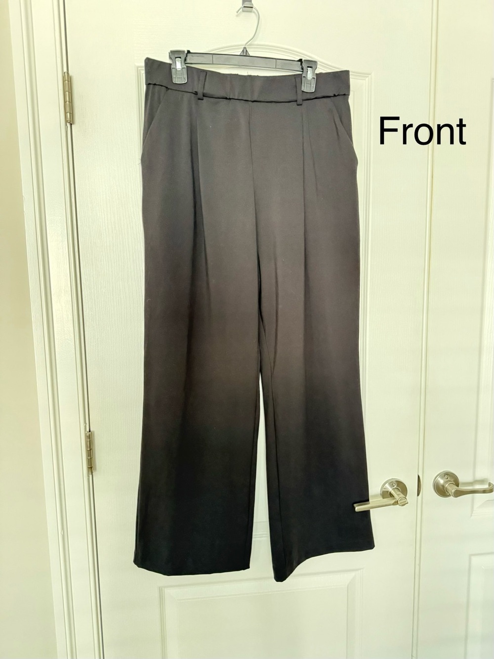 Rachel Zoe Black Wide-Leg High-Rise Trousers